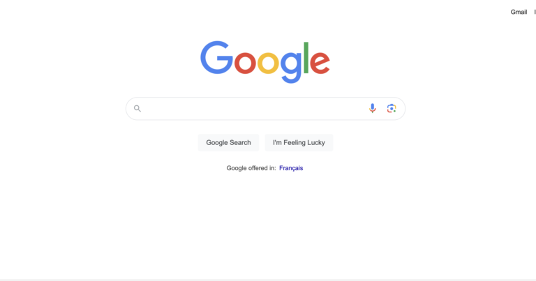 google landing page